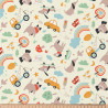 Printed Cotton SNOOP Ecru / Yellow